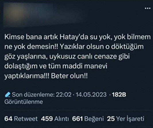 Depremzededen kendilerine nefret kusan CHP'lilere anlamlı cevap: Aldığı suyun parasını Kılıçdaroğlu'na gönderdi!